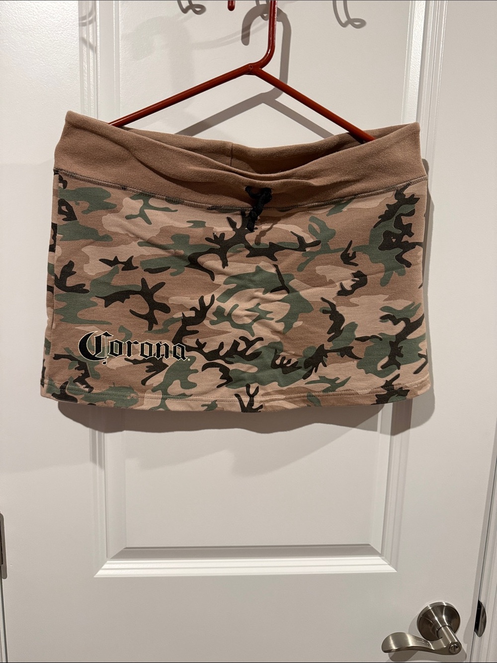Y2k Rare Vintage Corona Camo Mini Skirt - Tan & Green